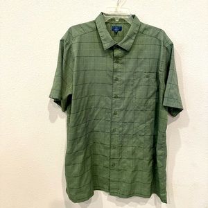 George mens short sleeve dress shirt, 2XL.